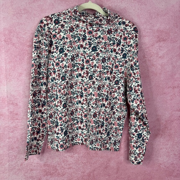 204. Bundle Women’s Floral Turtleneck Tops Long Sleeve Vintage Style M - Picture 2 of 13
